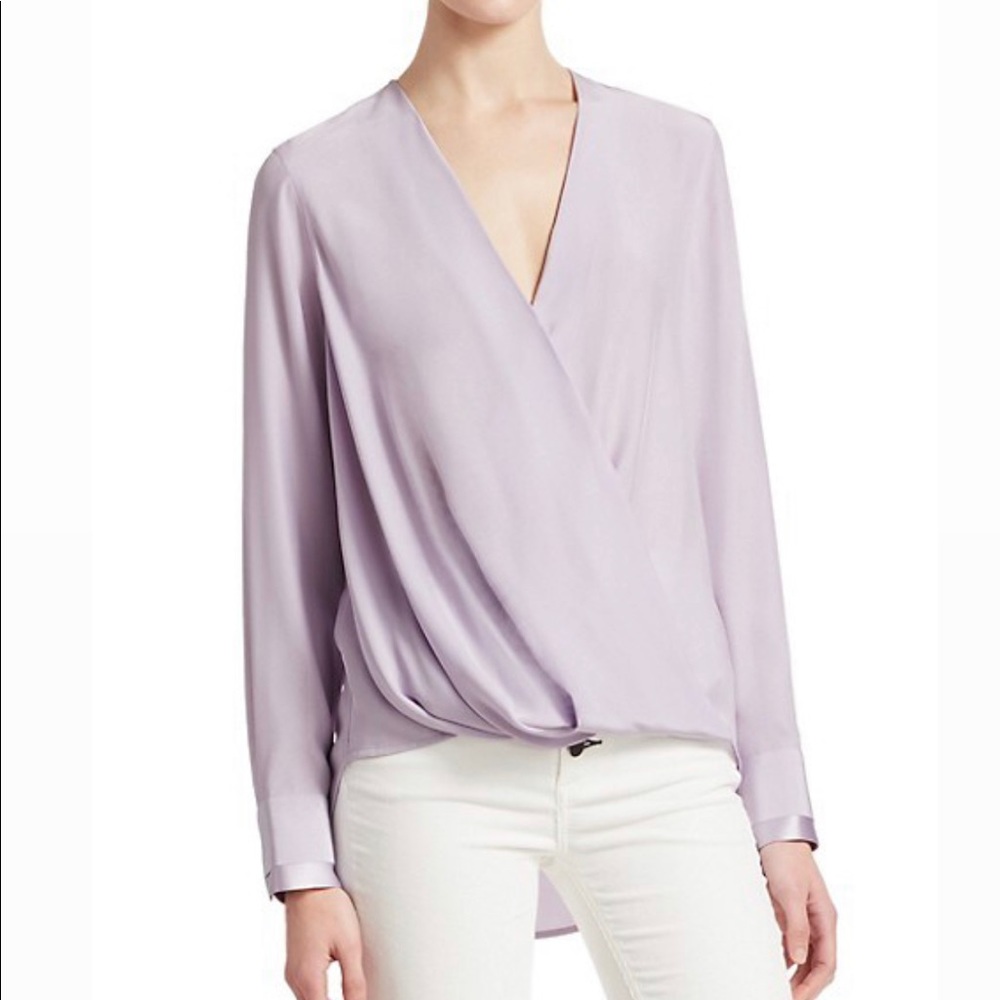 Rag&Bone Victor Wrap Blouse- Lilac